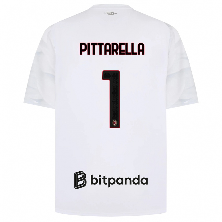 ילדים Matteo Pittarella #1 לבן אדום שחור הרחק ג'רזי 2026/27 חולצה קצרה