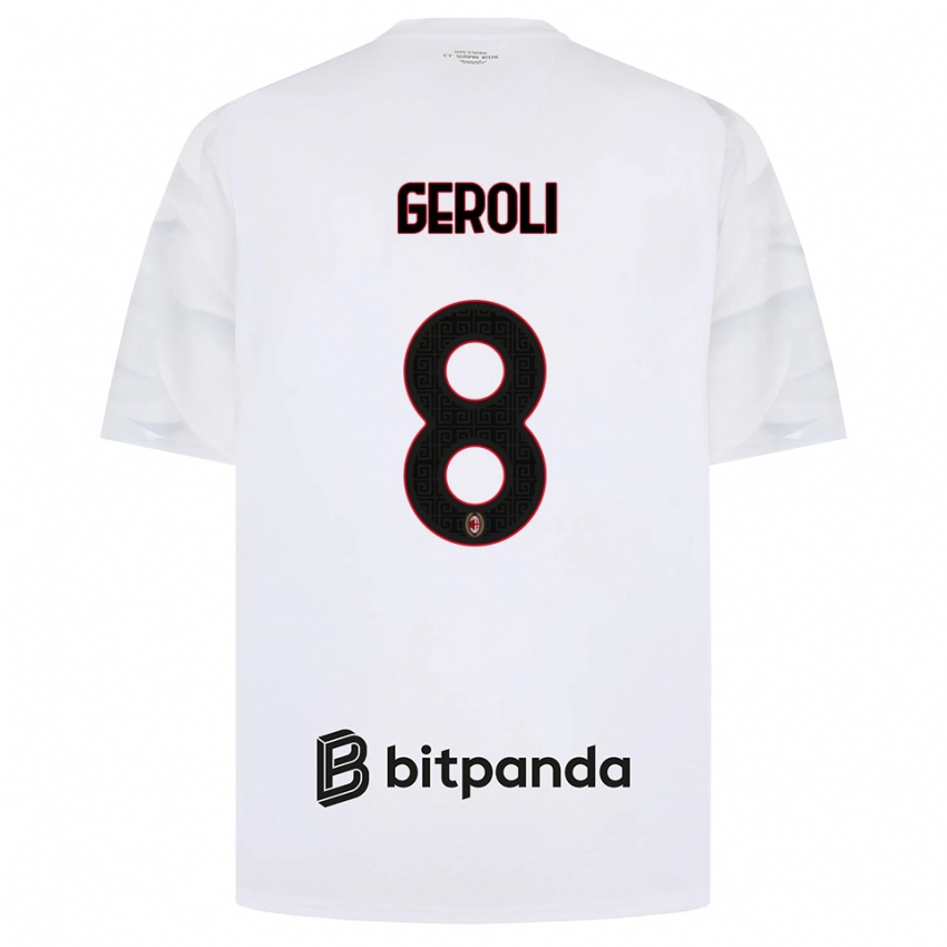 ילדים מתאו גרולי #8 לבן אדום שחור הרחק ג'רזי 2026/27 חולצה קצרה