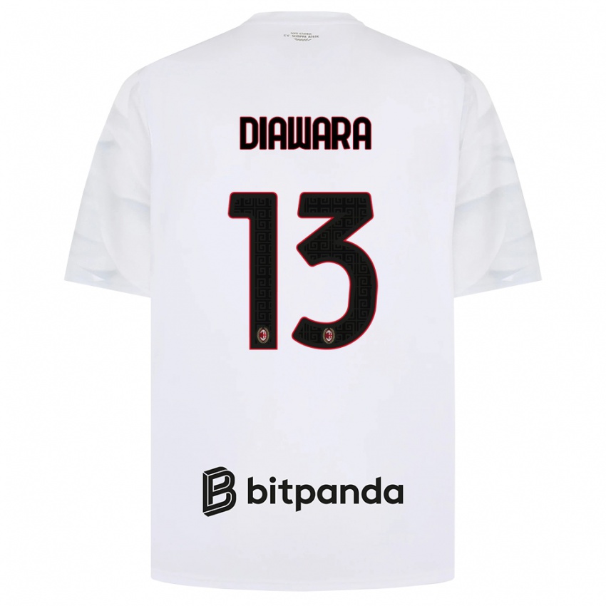 ילדים Sankhoun Diawara #13 לבן אדום שחור הרחק ג'רזי 2026/27 חולצה קצרה