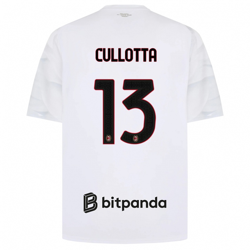 ילדים Andrea Cullotta #13 לבן אדום שחור הרחק ג'רזי 2026/27 חולצה קצרה