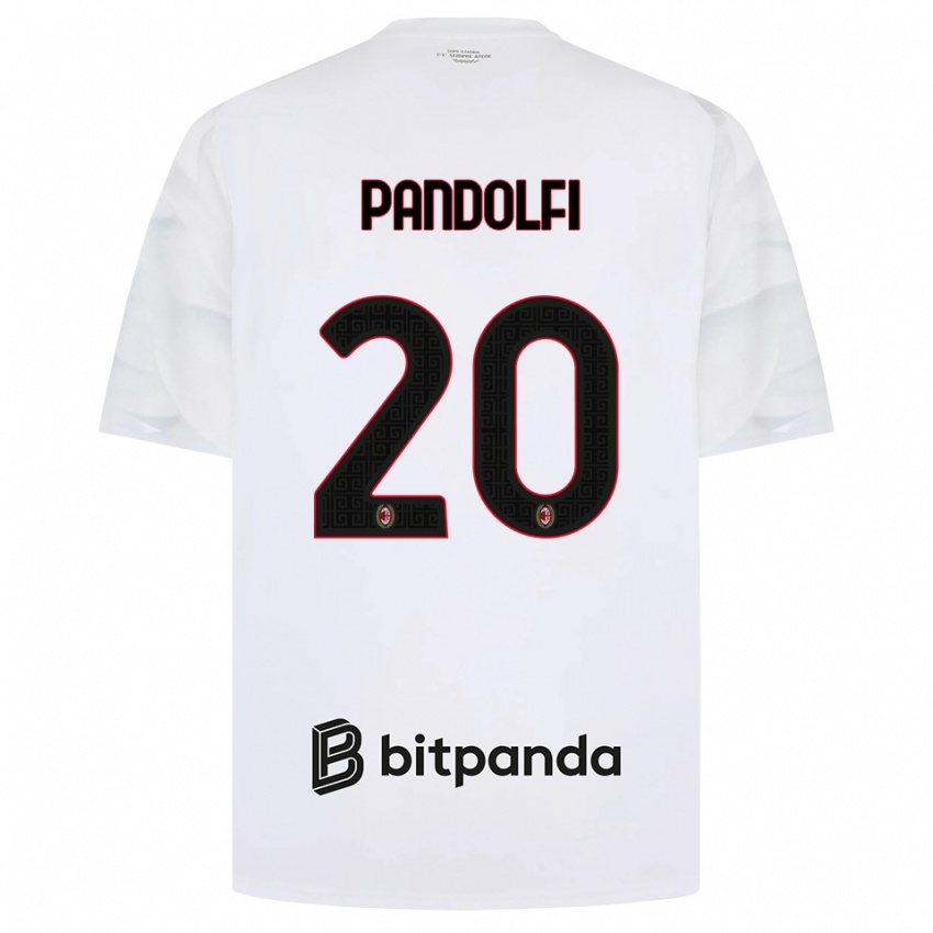 ילדים Fabio Pandolfi #20 לבן אדום שחור הרחק ג'רזי 2026/27 חולצה קצרה