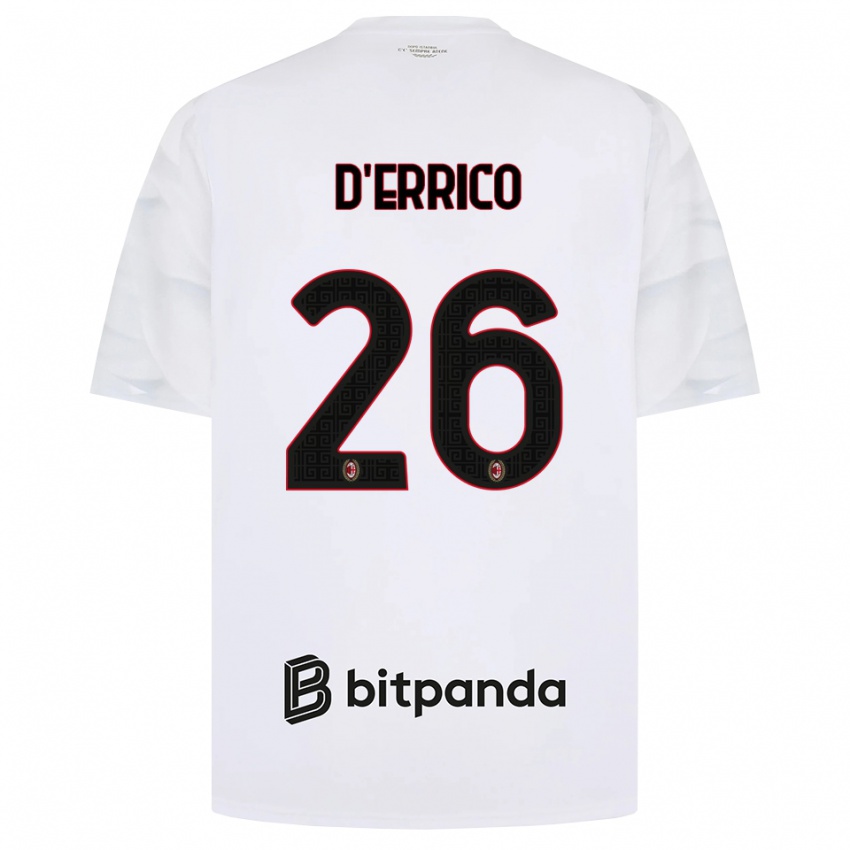 ילדים Leonardo D'errico #26 לבן אדום שחור הרחק ג'רזי 2026/27 חולצה קצרה