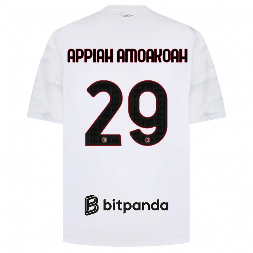 ילדים Karen Appiah Amoakoah #29 לבן אדום שחור הרחק ג'רזי 2026/27 חולצה קצרה