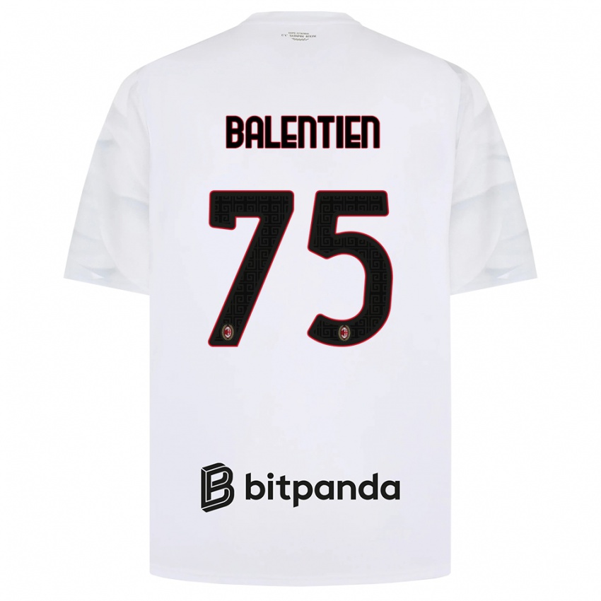 ילדים Cheveyo Balentien #75 לבן אדום שחור הרחק ג'רזי 2026/27 חולצה קצרה