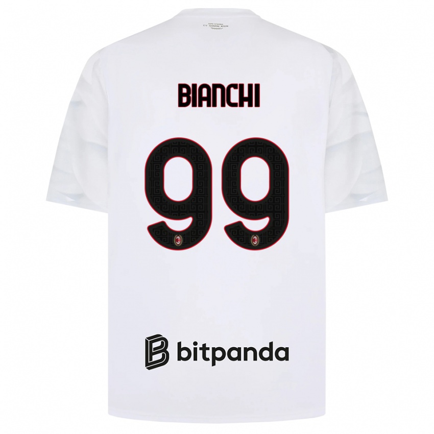 ילדים Alessandro Bianchi #99 לבן אדום שחור הרחק ג'רזי 2026/27 חולצה קצרה