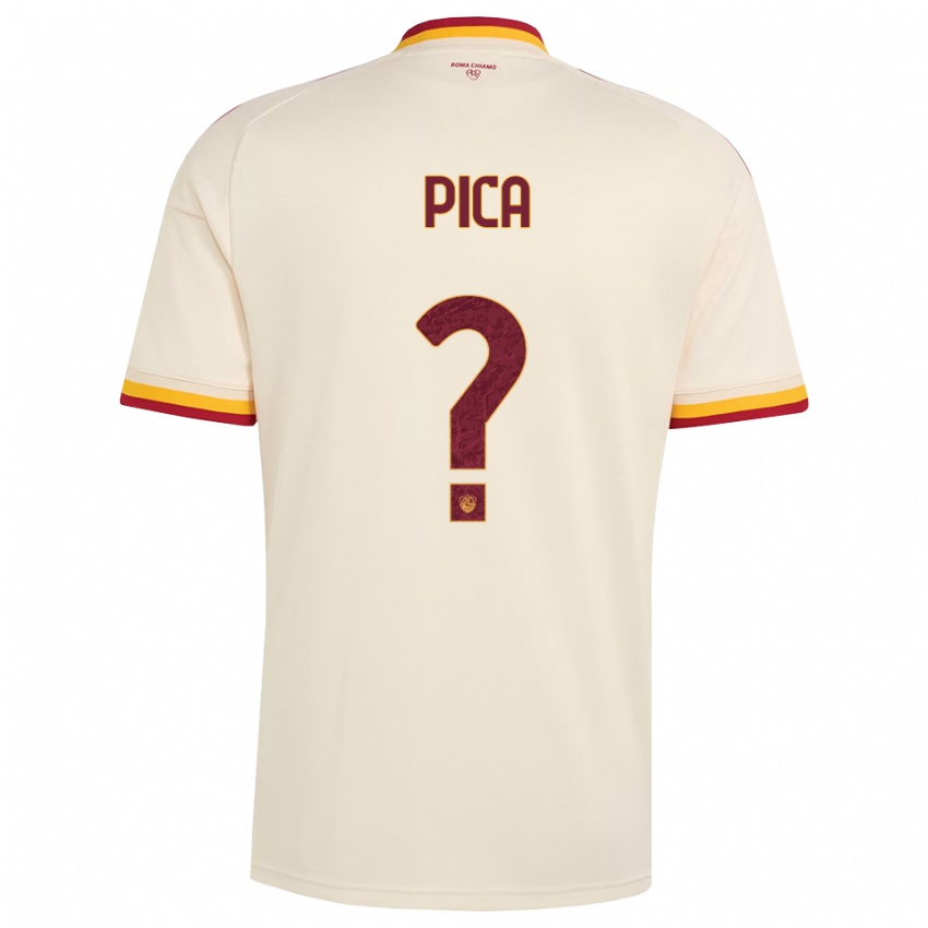 ילדים Mattia Pica #0 שמפניה אדום צהוב הרחק ג'רזי 2026/27 חולצה קצרה