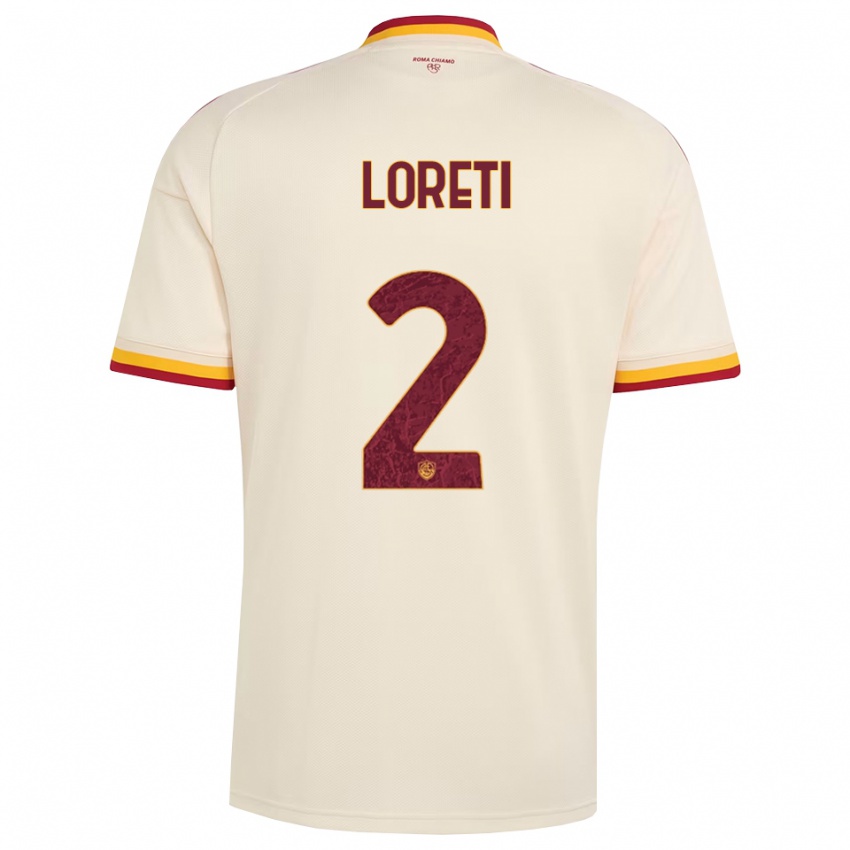 ילדים Mirko Loreti #2 שמפניה אדום צהוב הרחק ג'רזי 2026/27 חולצה קצרה