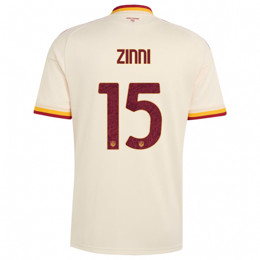 ילדים Raul Zinni #15 שמפניה אדום צהוב הרחק ג'רזי 2026/27 חולצה קצרה
