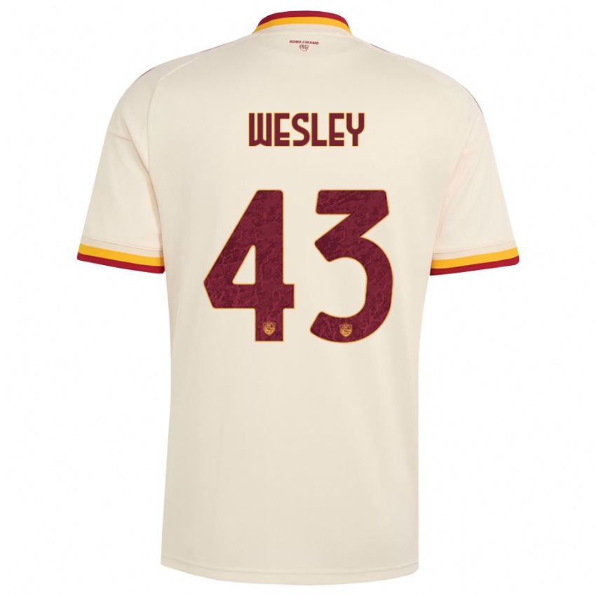 ילדים Wesley #43 שמפניה אדום צהוב הרחק ג'רזי 2026/27 חולצה קצרה