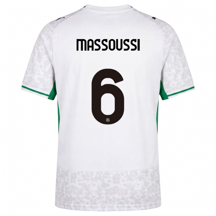 ילדים Zaid Massoussi #6 לבן שחור ירוק הרחק ג'רזי 2026/27 חולצה קצרה