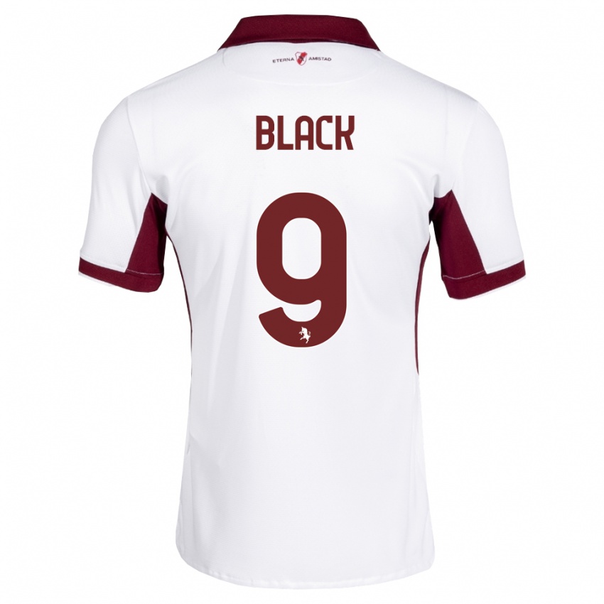 ילדים Yahrell Black #9 בורדו לבן אדום הרחק ג'רזי 2026/27 חולצה קצרה