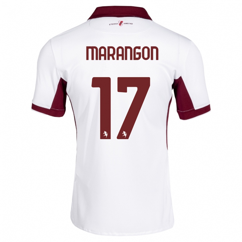 ילדים Riccardo Marangon #17 בורדו לבן אדום הרחק ג'רזי 2026/27 חולצה קצרה