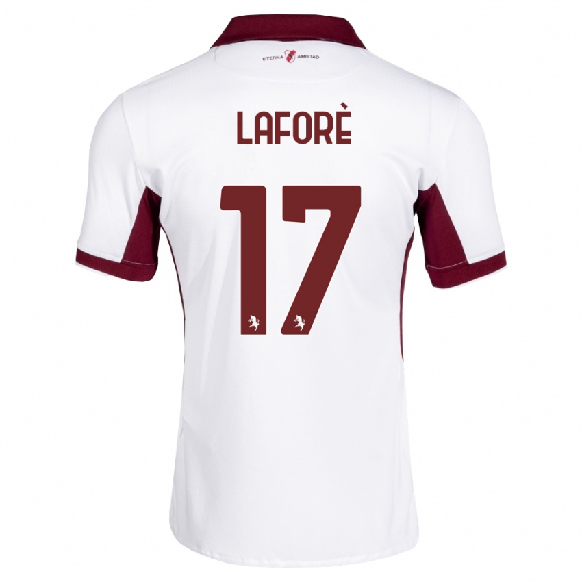ילדים Bladis Laforè #17 בורדו לבן אדום הרחק ג'רזי 2026/27 חולצה קצרה