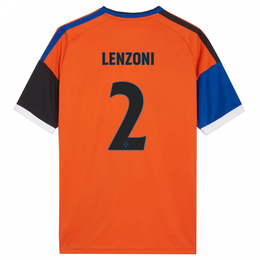 ילדים Samuele Lenzoni #2 כתום כחול שחור לבן הרחק ג'רזי 2026/27 חולצה קצרה