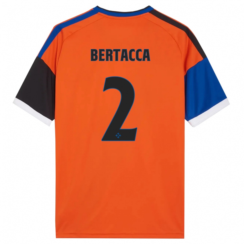 ילדים Samuele Bertacca #2 כתום כחול שחור לבן הרחק ג'רזי 2026/27 חולצה קצרה