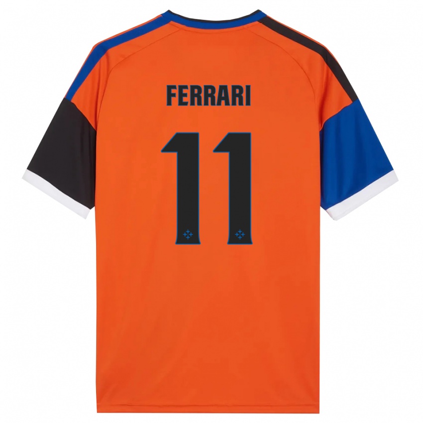 ילדים Tommaso Ferrari #11 כתום כחול שחור לבן הרחק ג'רזי 2026/27 חולצה קצרה