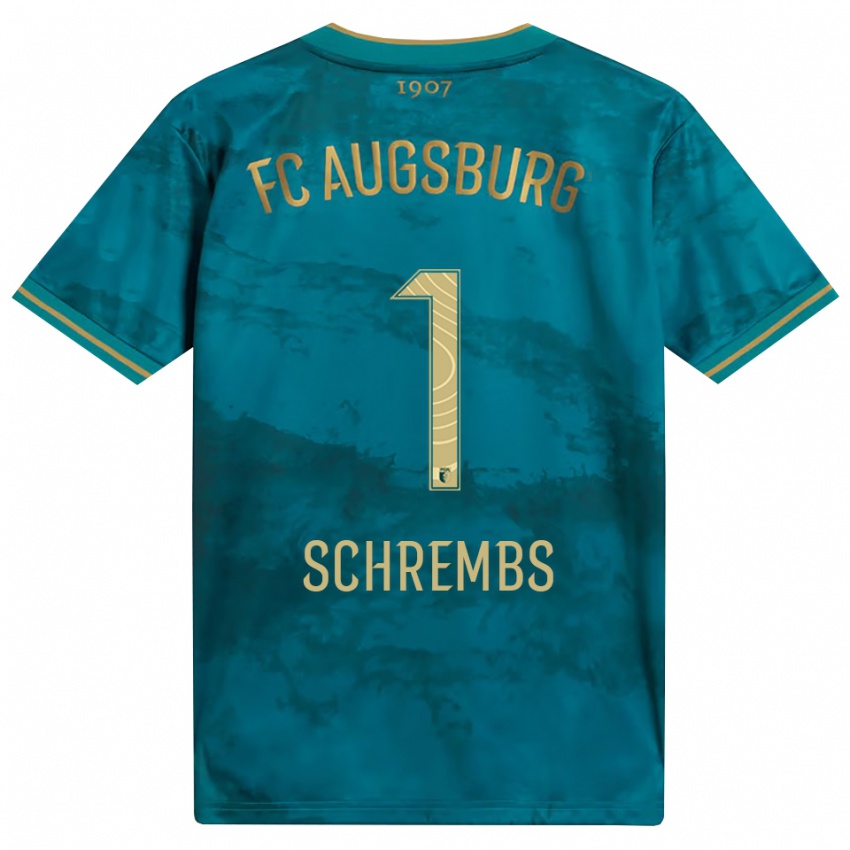 ילדים Luis Schrembs #1 ירוק חום הרחק ג'רזי 2026/27 חולצה קצרה