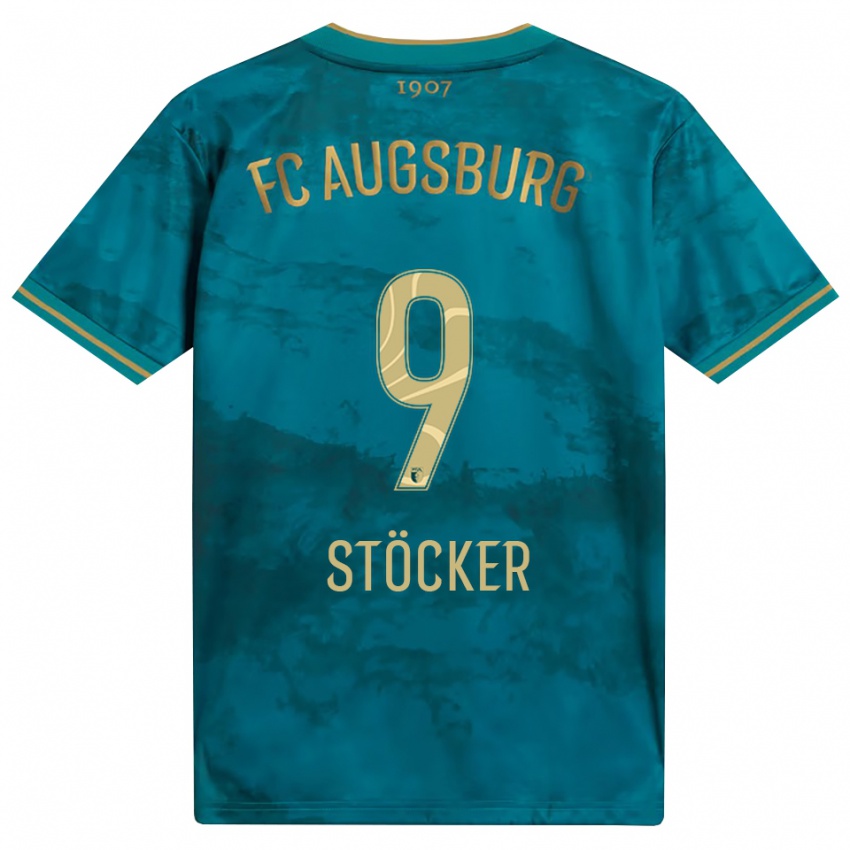 ילדים Louis Stöcker #9 ירוק חום הרחק ג'רזי 2026/27 חולצה קצרה