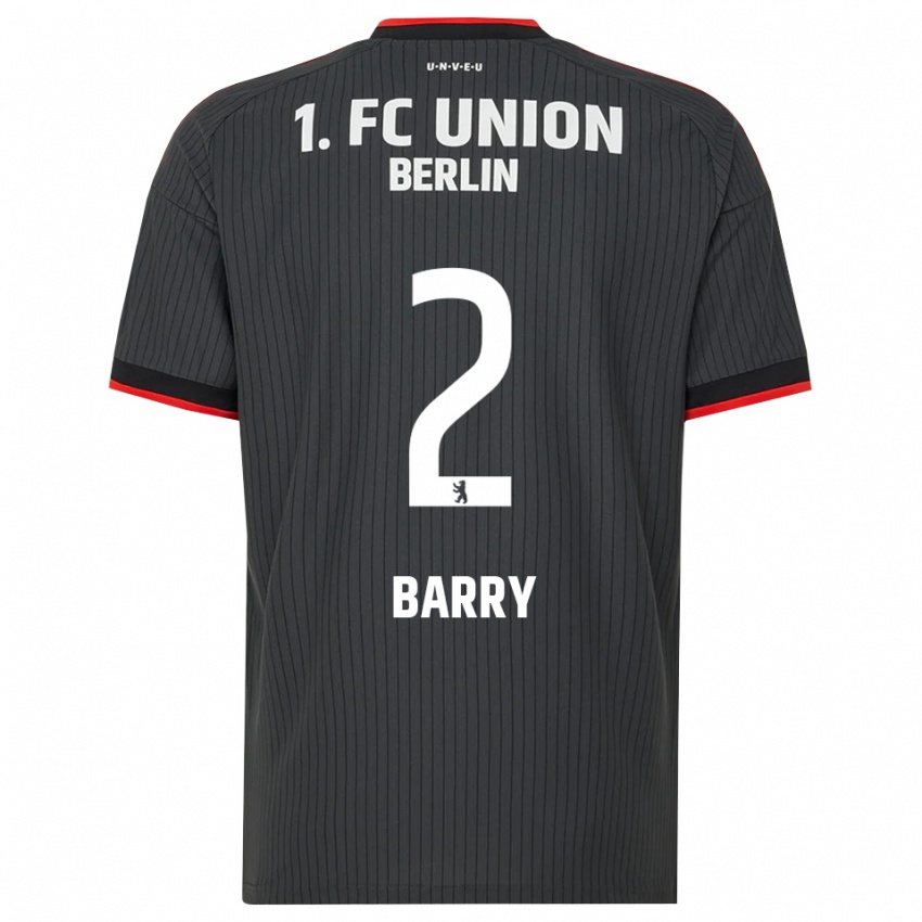 ילדים Sadou Barry #2 שחור לבן אדום הרחק ג'רזי 2026/27 חולצה קצרה