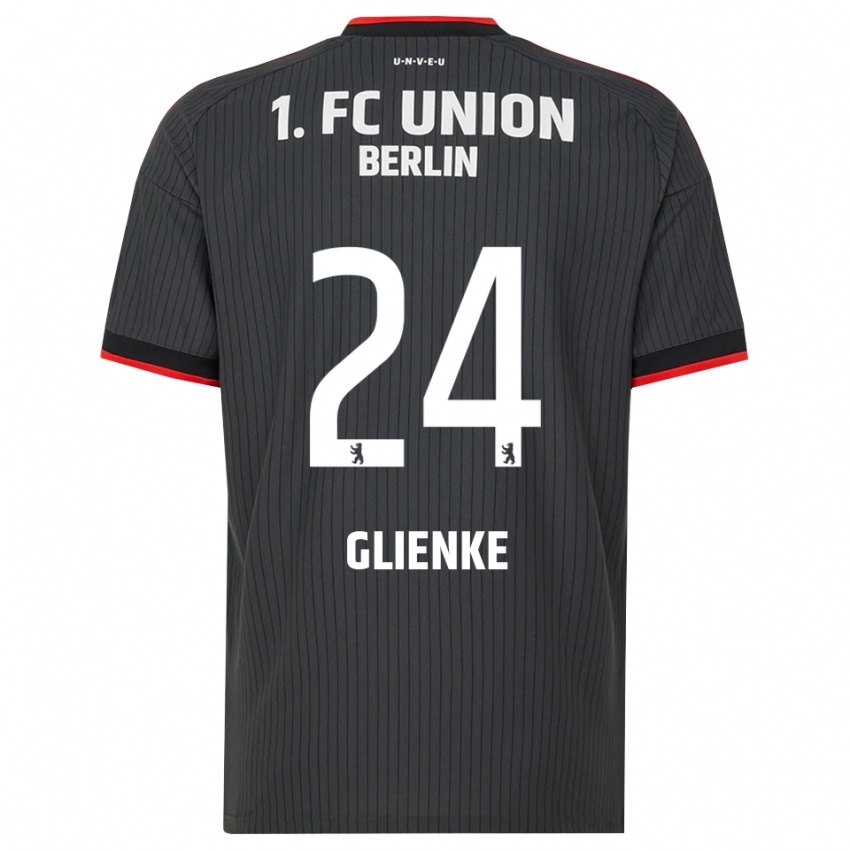 ילדים Niklas Glienke #24 שחור לבן אדום הרחק ג'רזי 2026/27 חולצה קצרה