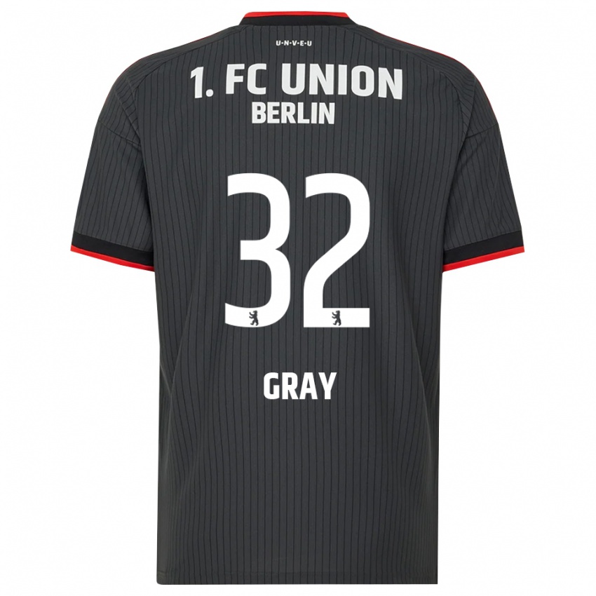 ילדים Mekhi Gray #32 שחור לבן אדום הרחק ג'רזי 2026/27 חולצה קצרה
