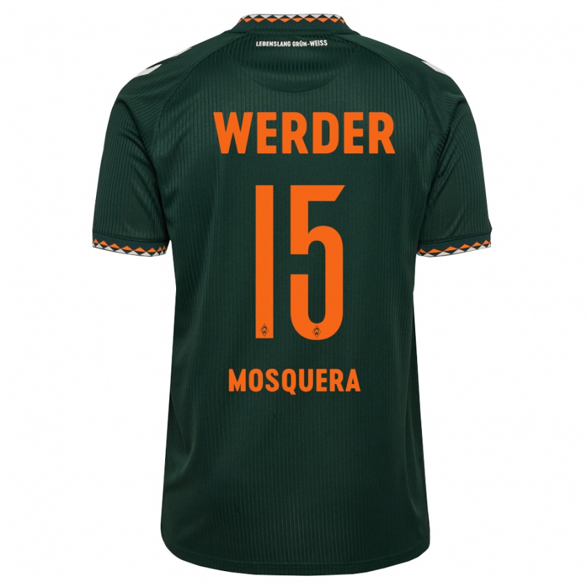 ילדים Arley Mosquera #15 ירוק כהה כתום לבן הרחק ג'רזי 2026/27 חולצה קצרה