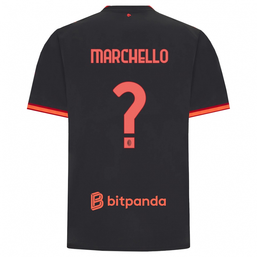 ילדים Federico Marchello #0 שחור אדום ג'רזי קיט שלישי 2026/27 חולצה קצרה