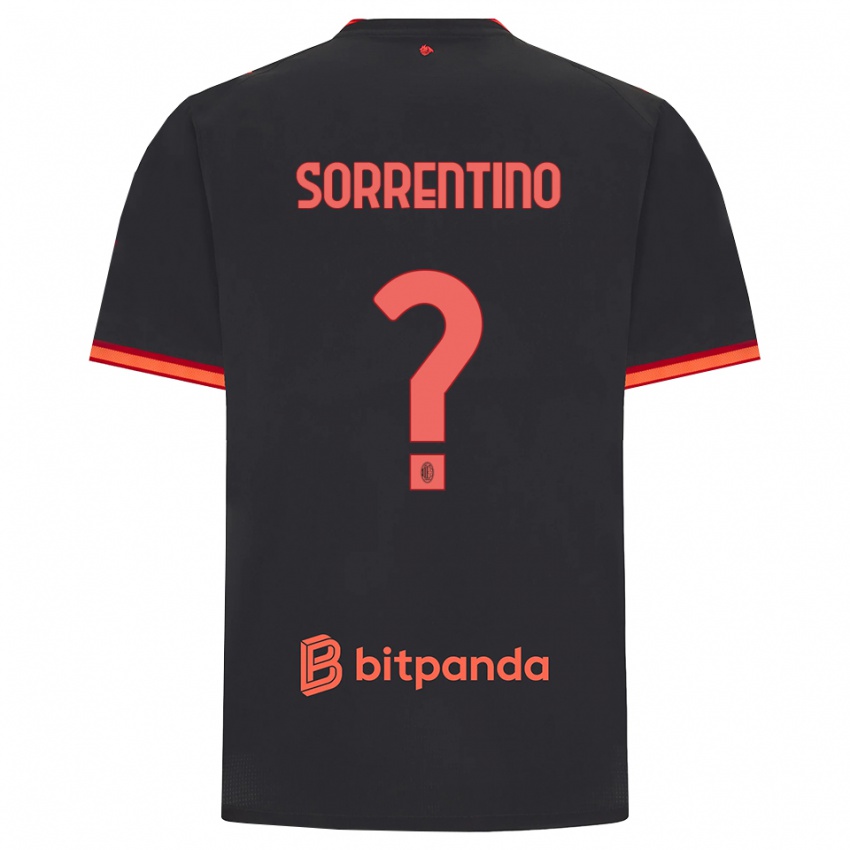 ילדים Cristian Sorrentino #0 שחור אדום ג'רזי קיט שלישי 2026/27 חולצה קצרה