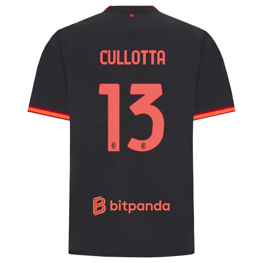 ילדים Andrea Cullotta #13 שחור אדום ג'רזי קיט שלישי 2026/27 חולצה קצרה