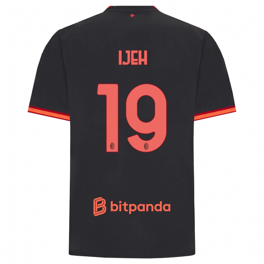 ילדים אוולין איה #19 שחור אדום ג'רזי קיט שלישי 2026/27 חולצה קצרה