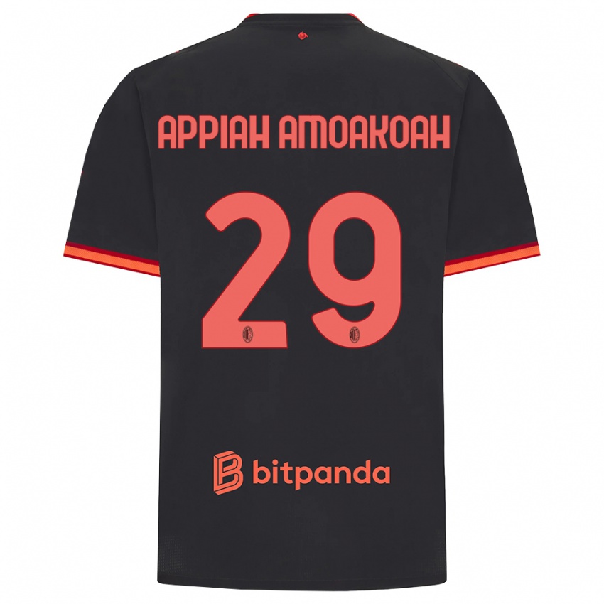 ילדים Karen Appiah Amoakoah #29 שחור אדום ג'רזי קיט שלישי 2026/27 חולצה קצרה