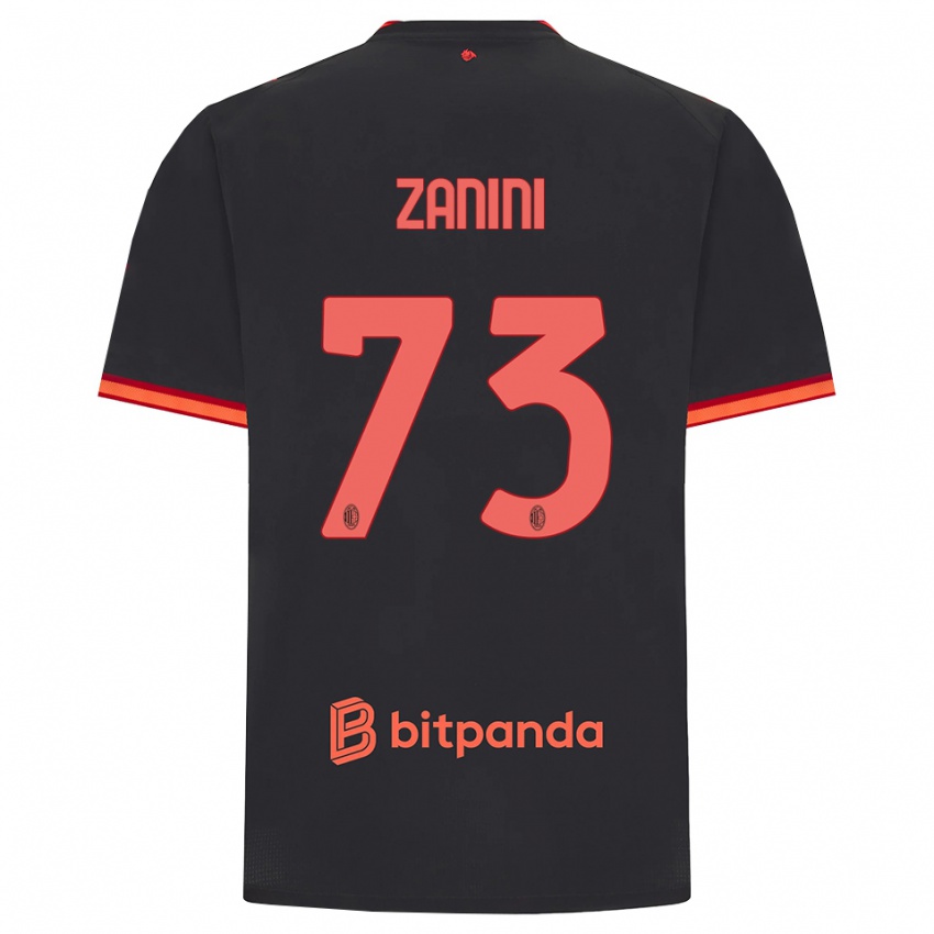 ילדים Paola Zanini #73 שחור אדום ג'רזי קיט שלישי 2026/27 חולצה קצרה