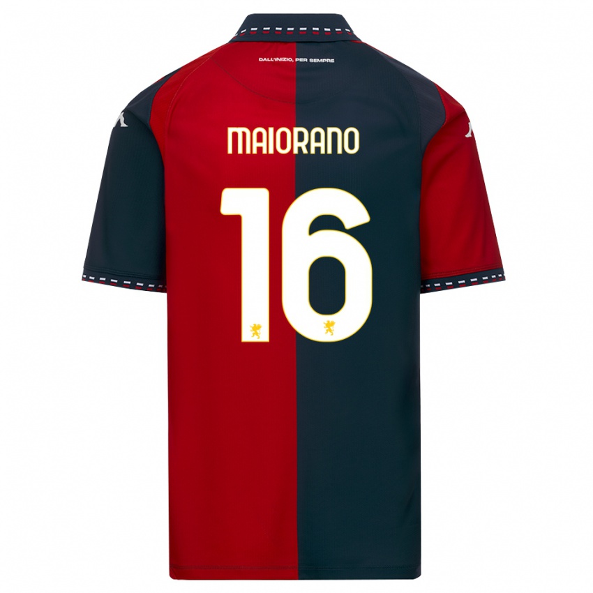 גברים Francesco Maiorano #16 אדום שחור לבן ג'רזי ביתית 2026/27 חולצה קצרה