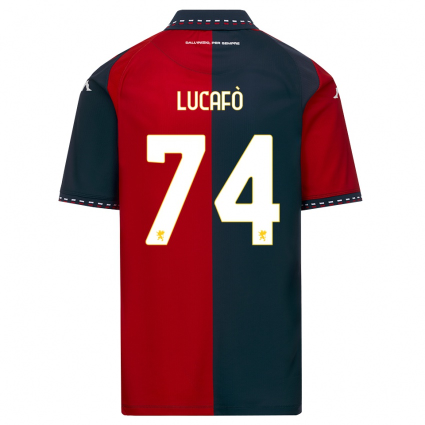 גברים Sara Lucafò #74 אדום שחור לבן ג'רזי ביתית 2026/27 חולצה קצרה