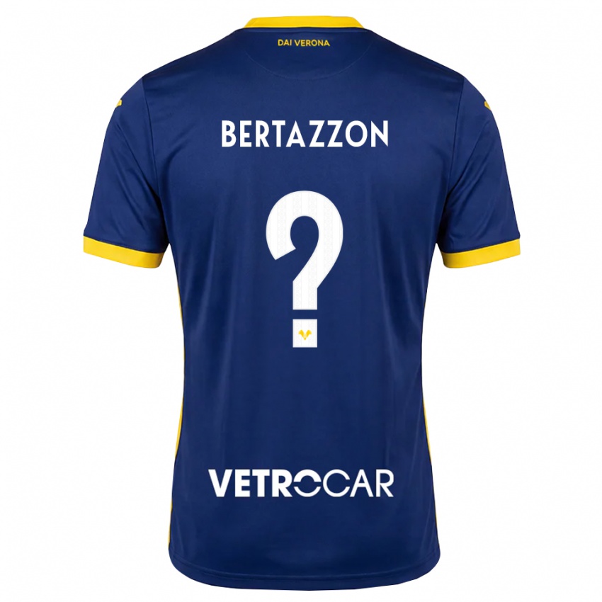 גברים Mattia Bertazzon #0 כחול מלכותי צהוב לבן ג'רזי ביתית 2026/27 חולצה קצרה