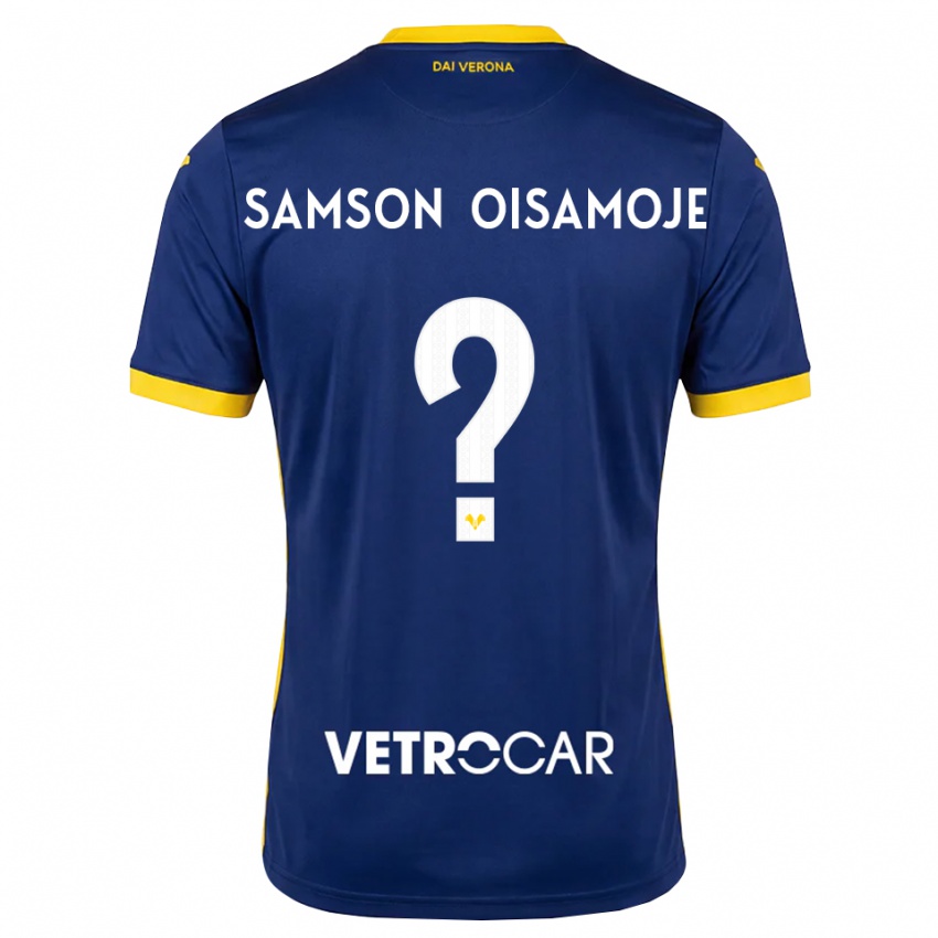 גברים Junior Samson Oisamoje #0 כחול מלכותי צהוב לבן ג'רזי ביתית 2026/27 חולצה קצרה