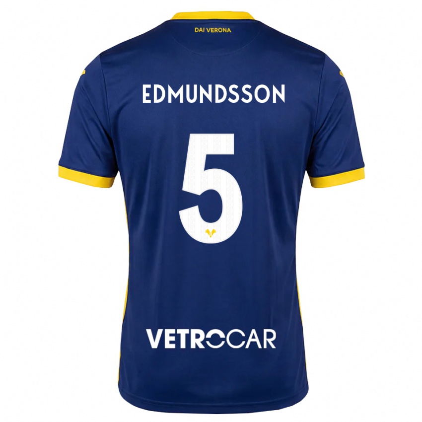 גברים Andrias Edmundsson #5 כחול מלכותי צהוב לבן ג'רזי ביתית 2026/27 חולצה קצרה