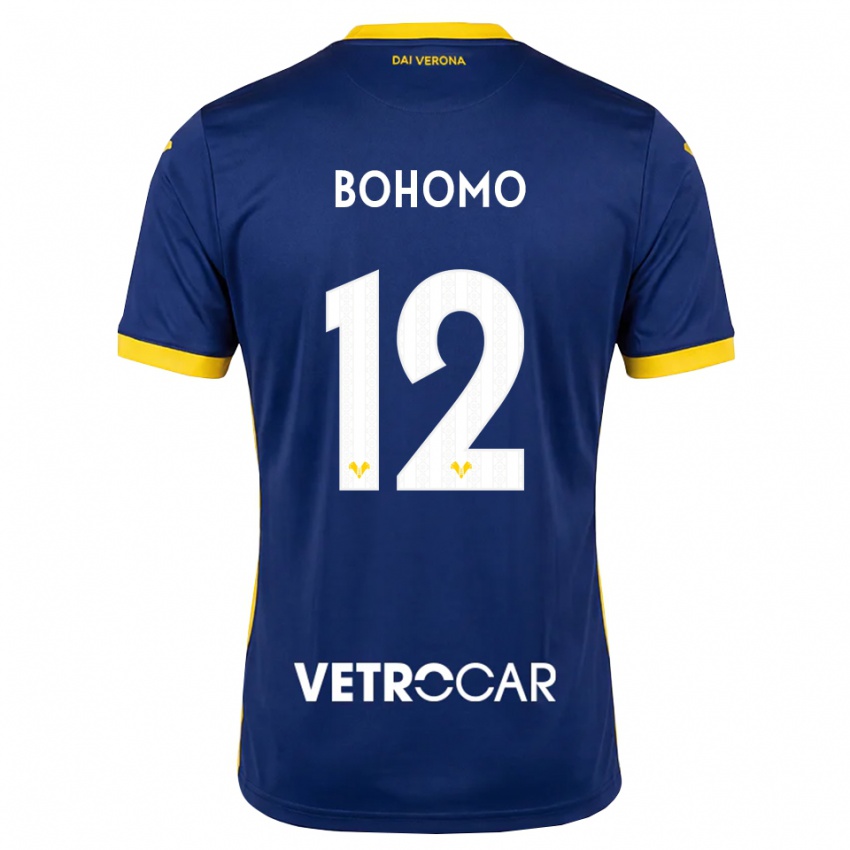 גברים Allan Bohomo #12 כחול מלכותי צהוב לבן ג'רזי ביתית 2026/27 חולצה קצרה