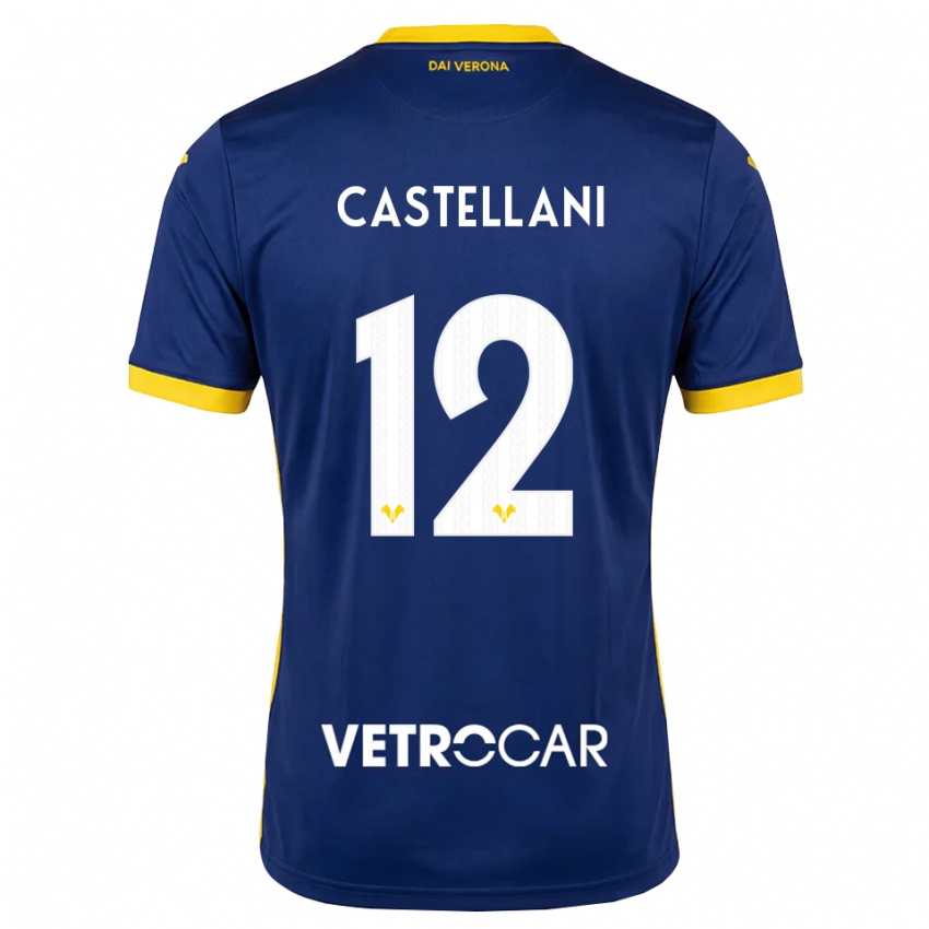 גברים Zeno Castellani #12 כחול מלכותי צהוב לבן ג'רזי ביתית 2026/27 חולצה קצרה