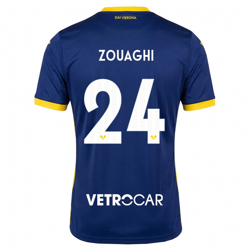 גברים Thomas Zouaghi #24 כחול מלכותי צהוב לבן ג'רזי ביתית 2026/27 חולצה קצרה
