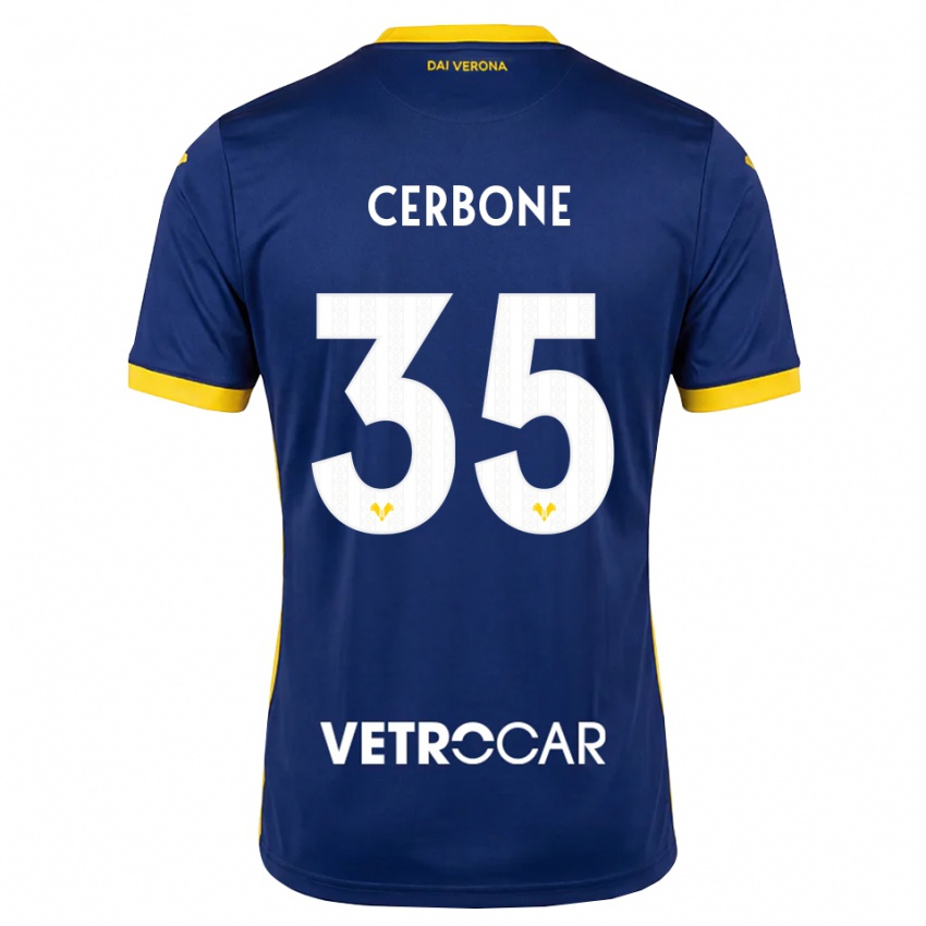 גברים Salvatore Cerbone #35 כחול מלכותי צהוב לבן ג'רזי ביתית 2026/27 חולצה קצרה