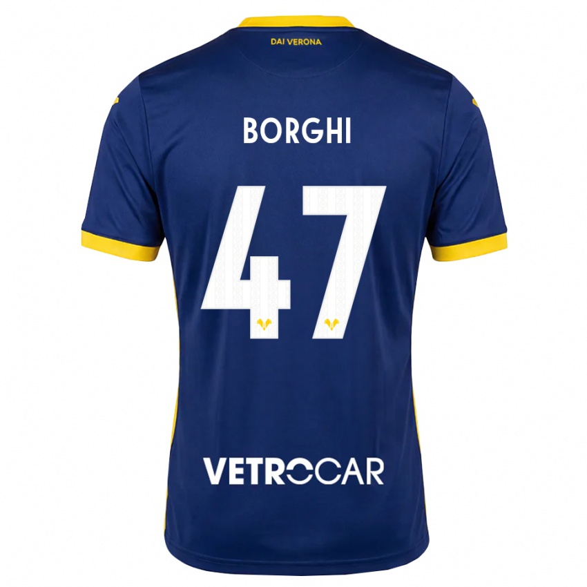 גברים Arthur Borghi #47 כחול מלכותי צהוב לבן ג'רזי ביתית 2026/27 חולצה קצרה