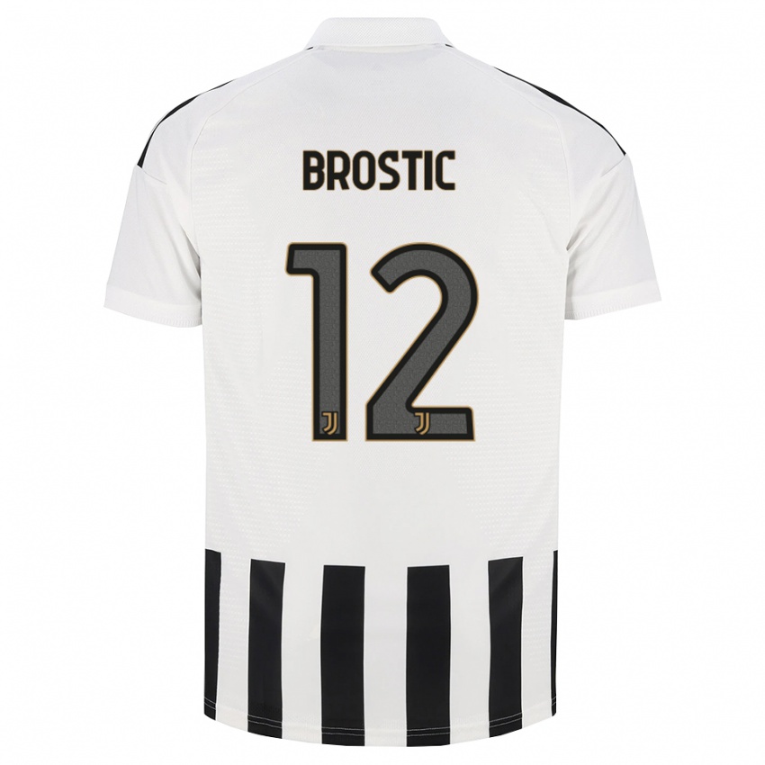 גברים Gabriel Brostic #12 שחור לבן חום ג'רזי ביתית 2026/27 חולצה קצרה