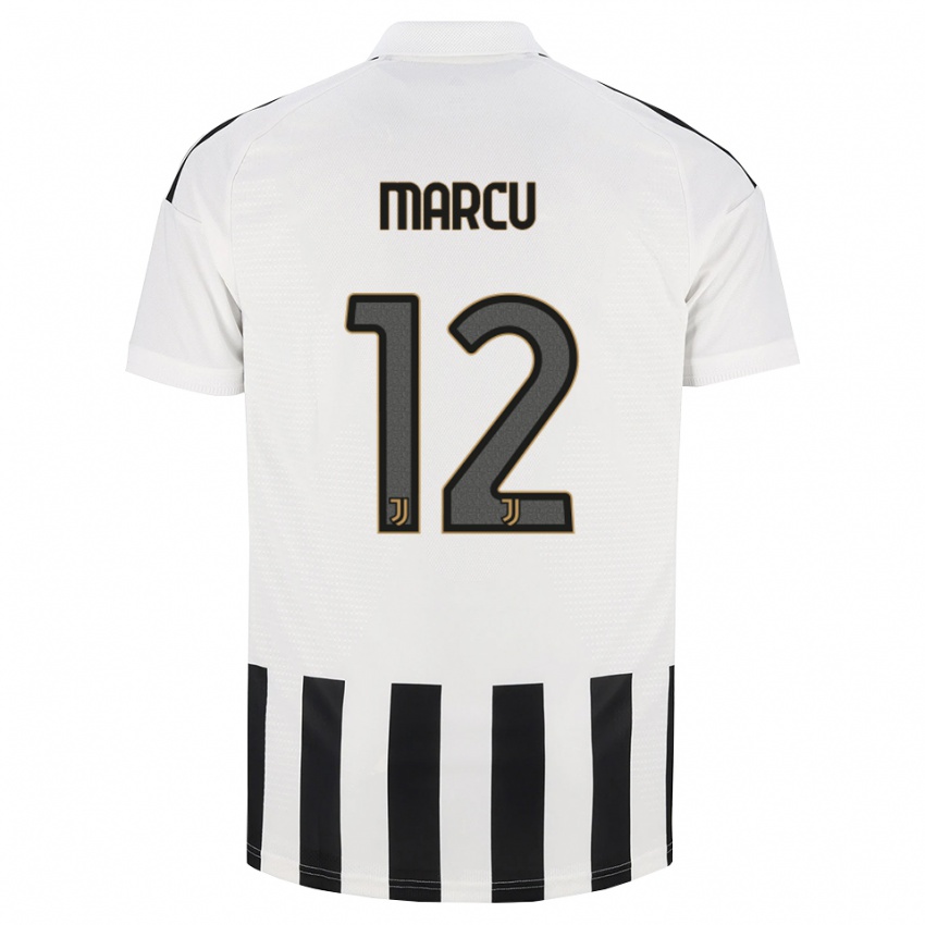 גברים Alessio Marcu #12 שחור לבן חום ג'רזי ביתית 2026/27 חולצה קצרה