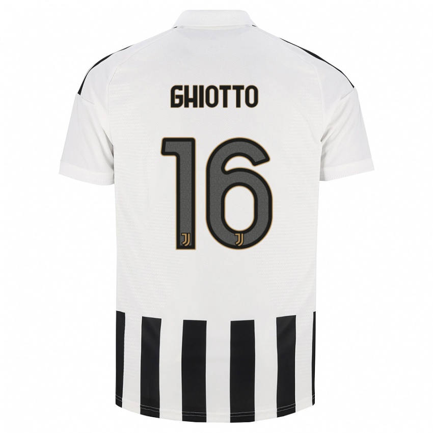 גברים Alessandro Ghiotto #16 שחור לבן חום ג'רזי ביתית 2026/27 חולצה קצרה