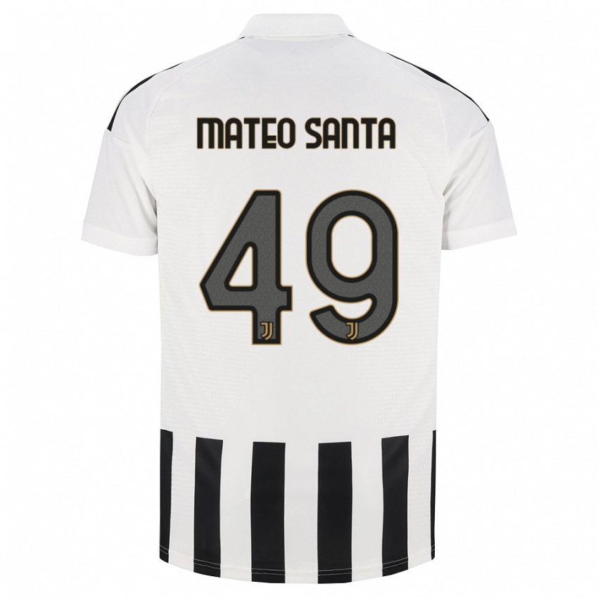 גברים Mateo Santa Maria #49 שחור לבן חום ג'רזי ביתית 2026/27 חולצה קצרה