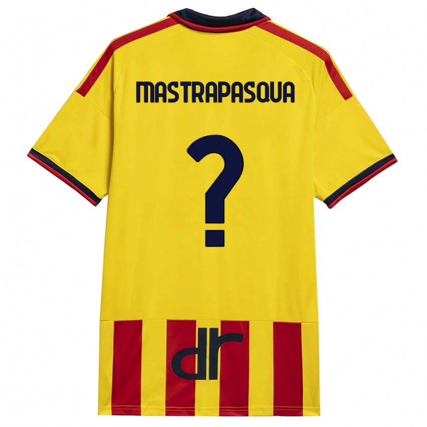 גברים Tommaso Mastrapasqua #0 צהוב אדום ג'רזי ביתית 2026/27 חולצה קצרה