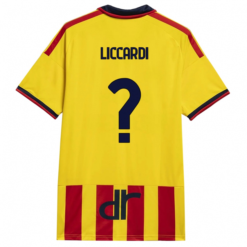 גברים Thomas Liccardi #0 צהוב אדום ג'רזי ביתית 2026/27 חולצה קצרה