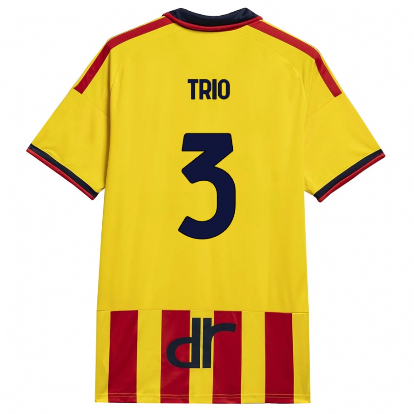 גברים Stefano Trio #3 צהוב אדום ג'רזי ביתית 2026/27 חולצה קצרה