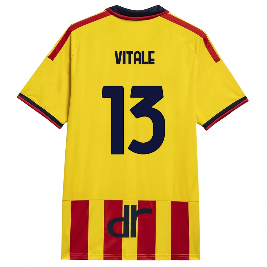 גברים Leonardo Vitale #13 צהוב אדום ג'רזי ביתית 2026/27 חולצה קצרה